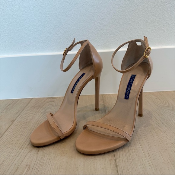 Stuart Weitzman Nudist Heels, Adobe Leather - Picture 9 of 16